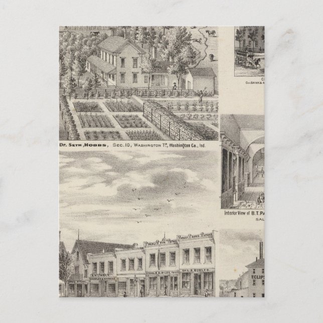 Carte Postale Résidence du défunt Dr Seth Hobbs Washington Co (Devant)