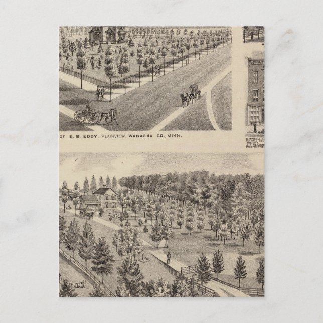 Carte Postale Résidences, Agritourisme, Minnesota (Devant)