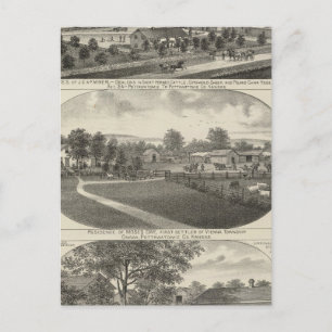 Carte Postale Résidences et fermes, comté de Pottawatomie, Kansa