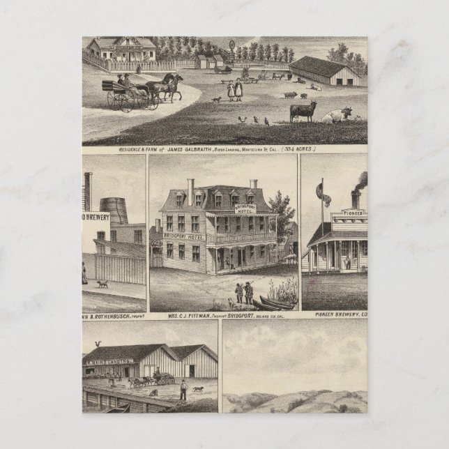 Carte Postale Résidences, fermes, entreprises (Devant)