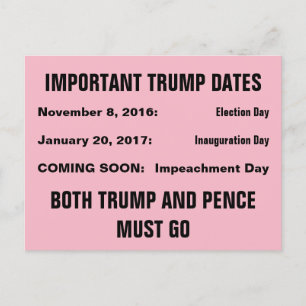 Carte Postale Résistance à la journée de l'impeachment de Trump