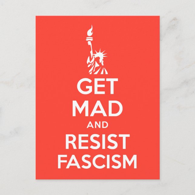 Carte Postale Résister Au Fascisme (Devant)