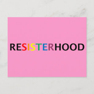 Carte postale Résisterhood Slip rose