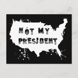 Carte Postale Résistez Ne Pas À Mon Président Grunge Manifestati