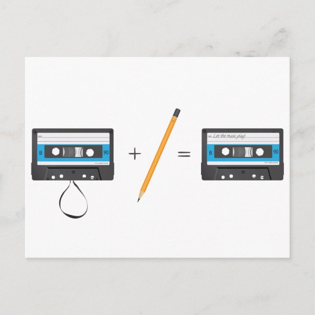 Carte Postale Résolution de problèmes avec des cassettes compact (Devant)