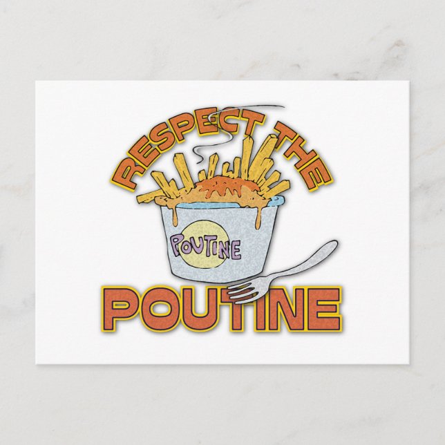 Carte Postale Respect De La Poutine (Devant)