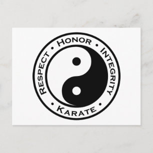 Carte Postale Respect Honor Integrity Karate
