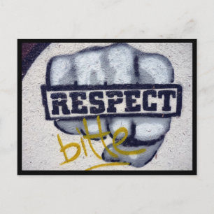 Carte Postale respecter le poing
