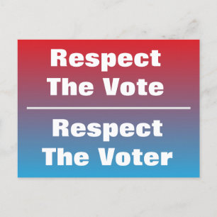 Carte Postale Respecter le vote et l'électeur