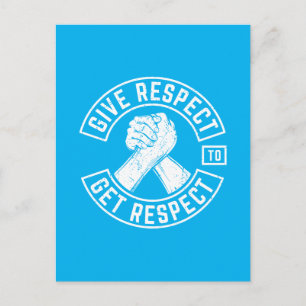Carte Postale Respecter Obtenir Respect MC Biker Inspirational