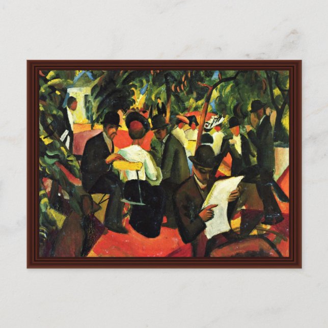 Carte Postale Restaurant Garden Par Macke Août (Devant)