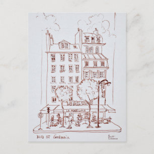 Carte Postale Restaurant sur le boulevard   Saint-Germain, Paris