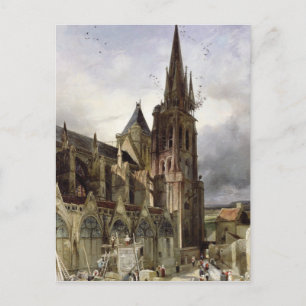 Carte Postale Restauration de l'église abbatiale de St. Denis en