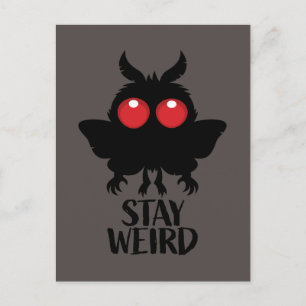 Carte Postale Reste Bizarre Mignon Cryptide Mothman Créature Lég