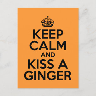 Carte Postale Reste calme et embrasse un Ginger