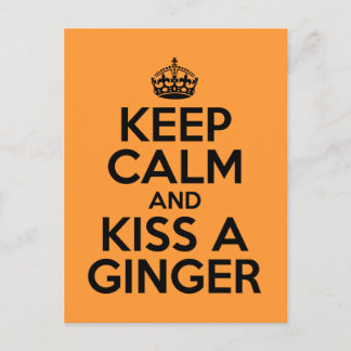 Carte Postale Reste calme et embrasse un Ginger