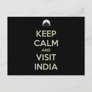 Carte Postale rester calme visiter l'inde
