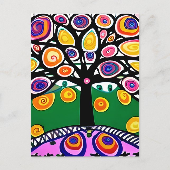 Carte Postale Rester en contact | Art lunaire (Devant)