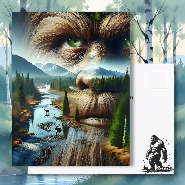 Carte Postale Rester en contact avec Sasquatch (Créateur téléchargé)