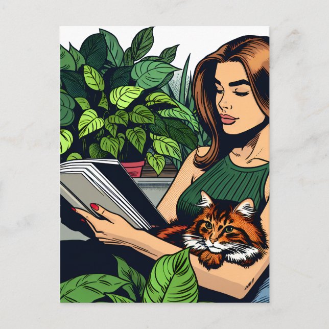 Carte Postale Rester en contact | Lecture (Devant)