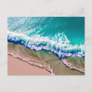 Carte Postale Rester en contact   Vagues turquoise