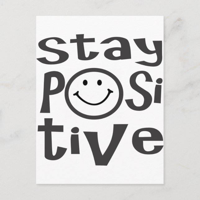 Carte Postale Rester positif (Devant)
