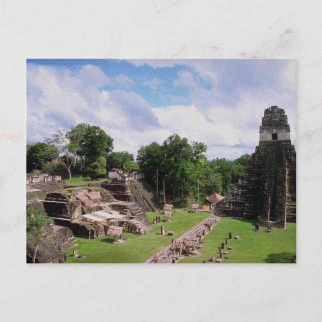 Carte Postale restes mayas, Tikal, Guatemala (Devant)