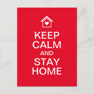 Carte Postale Restez au calme et restez à la maison