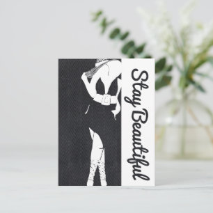 Carte Postale Restez belle épaisse poussette