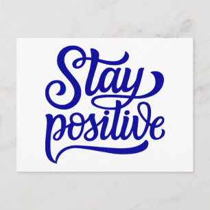Carte Postale Restez bleu positif