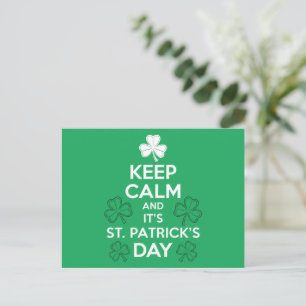 Carte Postale Restez calme, c'est la Saint-Patrick irlandais 