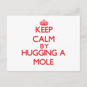 Carte Postale Restez calme en embrassant une Mole