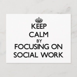 Carte Postale Restez calme en vous concentrant sur le travail so