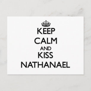 Carte Postale Restez calme et baiser Nathanael