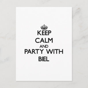Carte Postale Restez calme et fêtez avec Biel