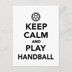 Carte Postale Restez calme et jouez au Handball