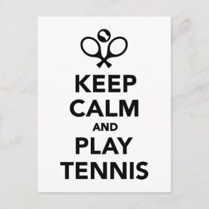 Carte Postale Restez calme et jouez au tennis