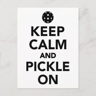Carte Postale Restez calme et pickle sur Pickleball