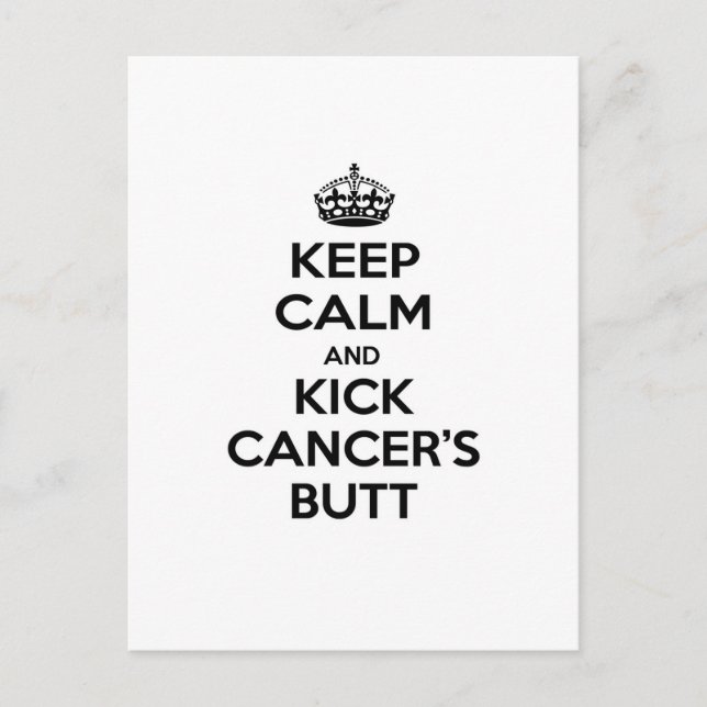 Carte Postale Restez calme et secouez le coeur du cancer (Devant)
