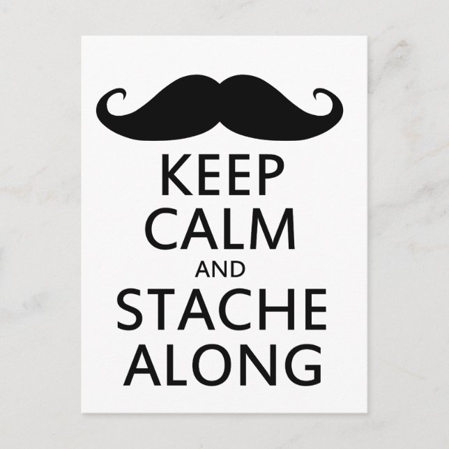 Carte Postale Restez calme et stache le long (Devant)