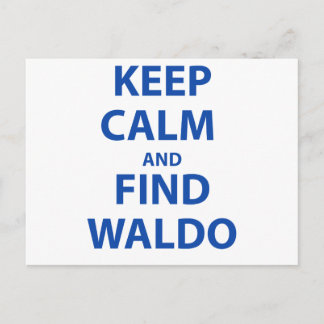 Carte Postale Restez calme et trouvez Waldo