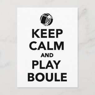 Carte Postale Restez calme jouer Boule Boccia