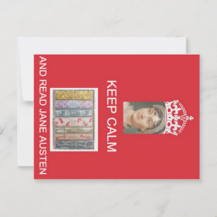Carte Postale Restez Calme, Lisez Jane Austen
