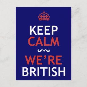 Carte Postale Restez calme Nous sommes britanniques