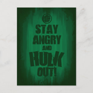 Carte Postale Restez En Colère Et Devenez Hulk