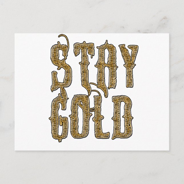 Carte Postale Restez Gold (Devant)