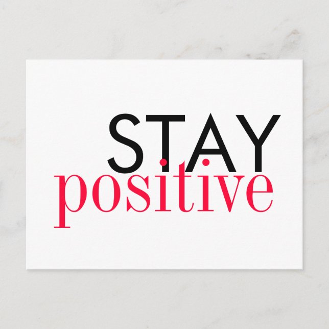 Carte postale - Restez positif (Devant)