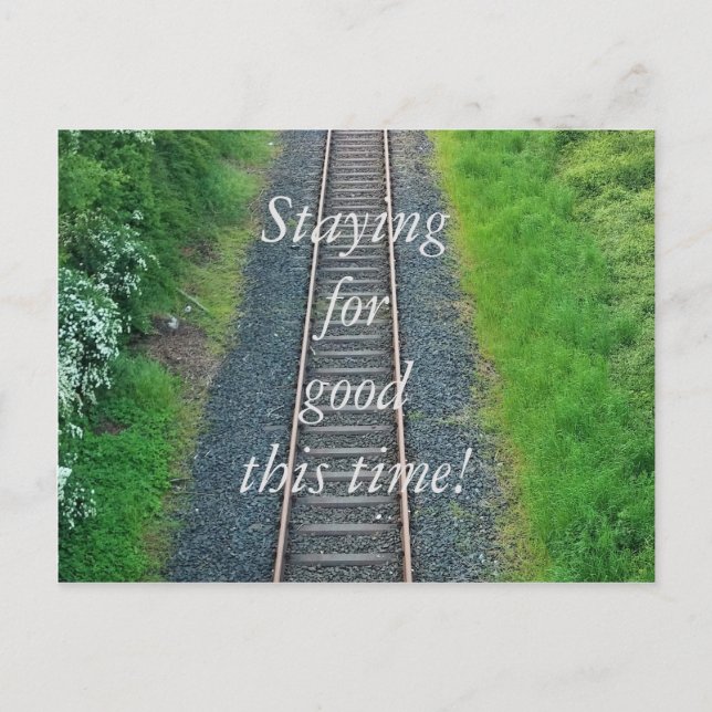 Carte Postale Restez pour de bon cette fois ! Train (Devant)