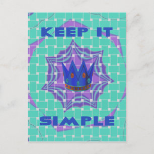 Carte Postale Restez simple : l'art Motif de la Clarté Royale