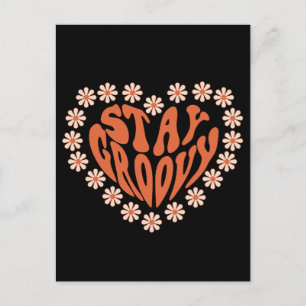 Carte Postale Restez Super Coeur Avec Fleurs